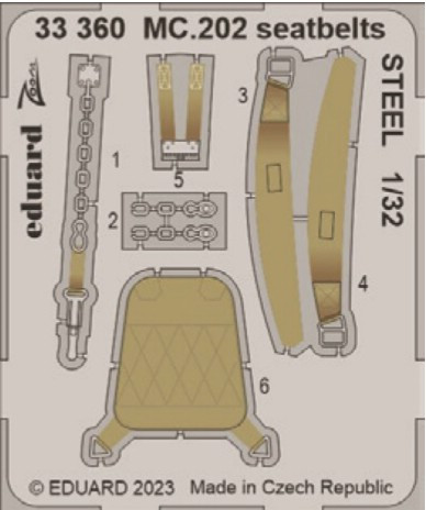 33360 MC.202 привязні ремені  STEEL 1/32