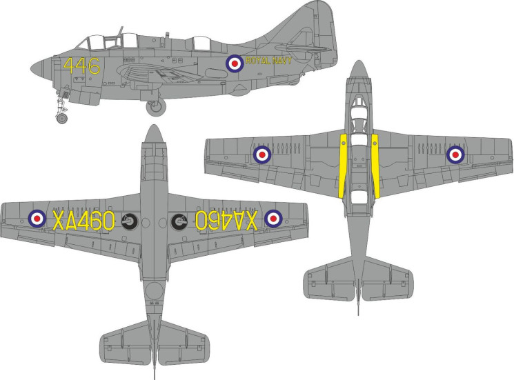 EX1018 Маски Gannet AS.1/AS.4 національні відзнаки 1/48
