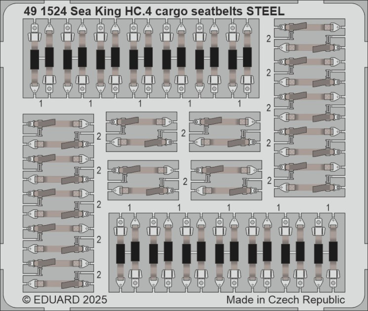 491524 Sea King HC.4 ремені безпеки для вантажного салону STEEL 1/48