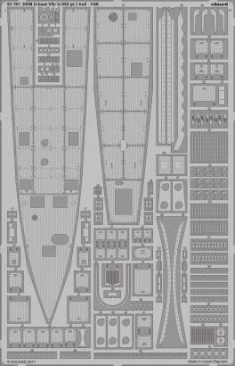 53191 DKM U-boat VIIc U-552 часть 1 корпус 1/48