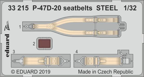 33215 P-47D-20 стальные ремни 1/32