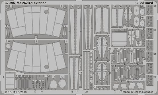 32395 Me 262B-1 эсктерьер 1/32