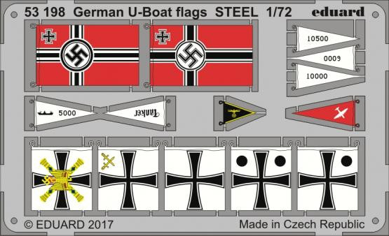 53198 Немецкие стальные флаги для U-boat 1/72