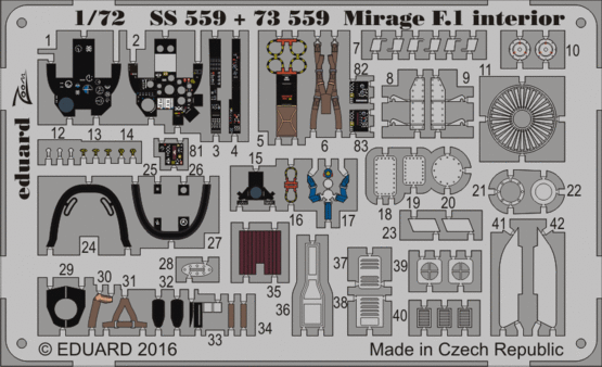 SS559 Mirage F.1 интерьер 1/72