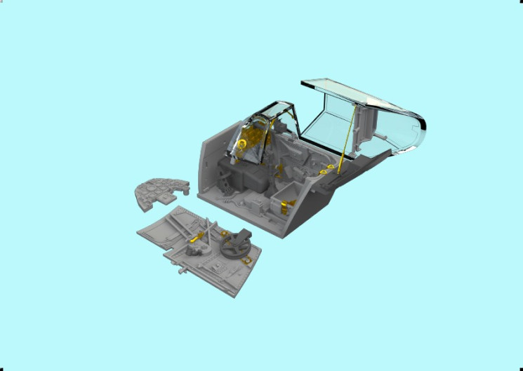 648926 Bf 109G-10 кокпіт PRINT 1/48