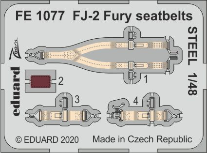 FE1077  FJ-2 Fury привязные ремни 1/48