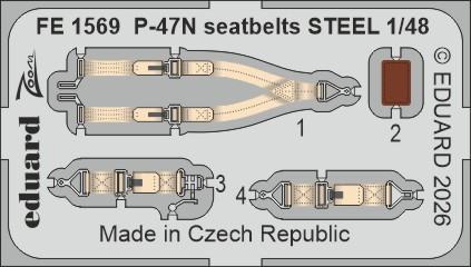 FE1569 P-47N ремені STEEL 1/48
