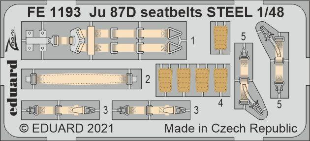 FE1193  Ju 87D привязные ремни STEEL 1/48