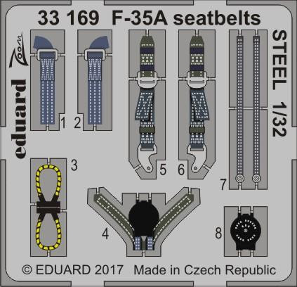 33169 F-35A стальные ремни 1/32