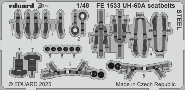FE1533 UH-60A привязні ремені STEEL 1/48