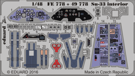 FE778 Су-33 интерьер 1/48