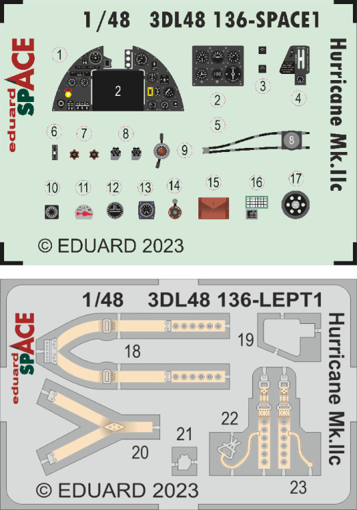 3DL48136 Hurricane Mk.IIc SPACE 1/48