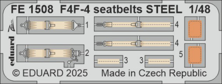 FE1508 F4F-4  привязні ремені  STEEL 1/48