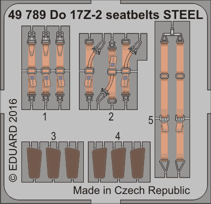 49789 Do 17Z-2 ремни СТАЛЬ 1/48