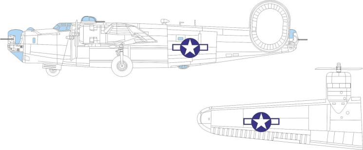 CX668 Маски B-24H Національний знак США 1/72