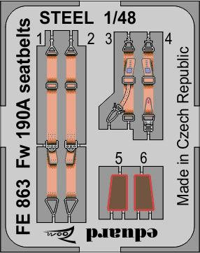 FE863 Fw 190A привязні ремені STEEL 1/48