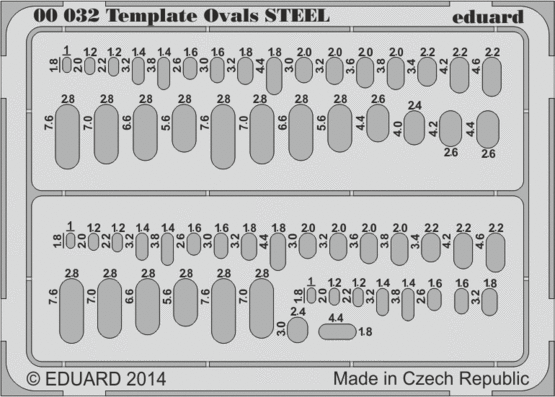 00032 Шаблоны овалы, СТАЛЬ