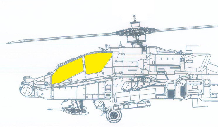 JX327 AH-64A ранній 1/35