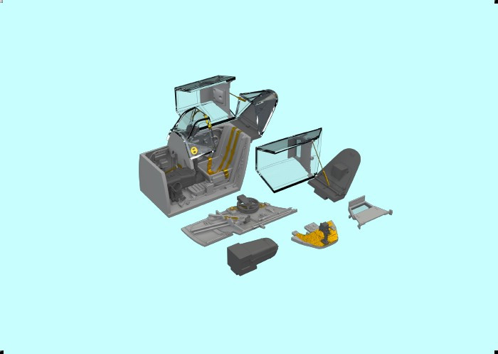 648843 Bf 109G-6 кокпіт 3D друк 1/48