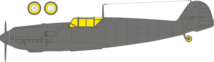 EX1093 Маски Bf 109E-3 TFace 1/48