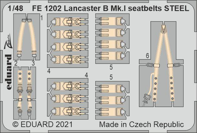 FE1202  Lancaster B Mk.I привязные ремни STEEL 1/48