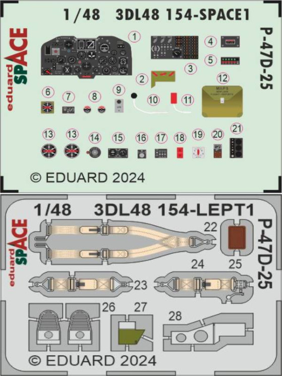 3DL48154 P-47D-25 SPACE 1/48