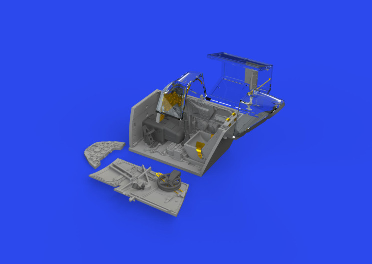 648875 Bf 109F кокпіт з раннім кріслом PRINT 1/48