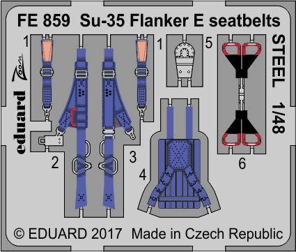 FE859 Су-35 Flanker E стальные ремни 1/48