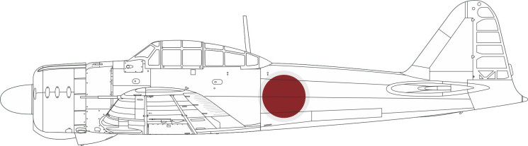 Маски EX955 A6M2 Model 21 національні відзнаки 1/48