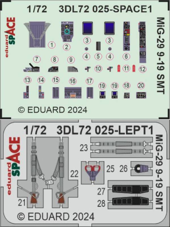 3DL72025 MiГ-29 9-19 СMT SPACE 1/72