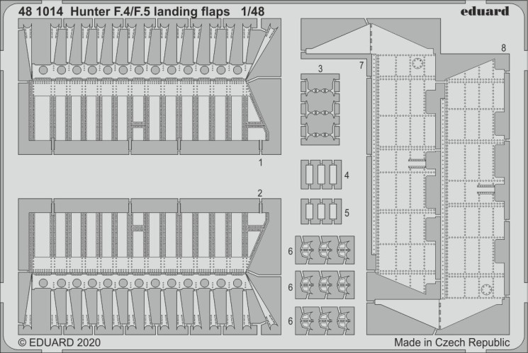 481014  Hunter F.4/F.5 закрылки 1/48