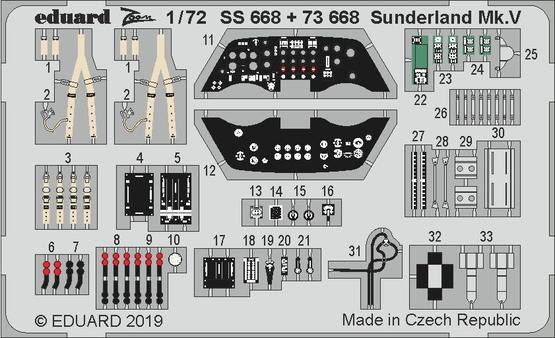73668 Sunderland Mk. V интерьер 1/72