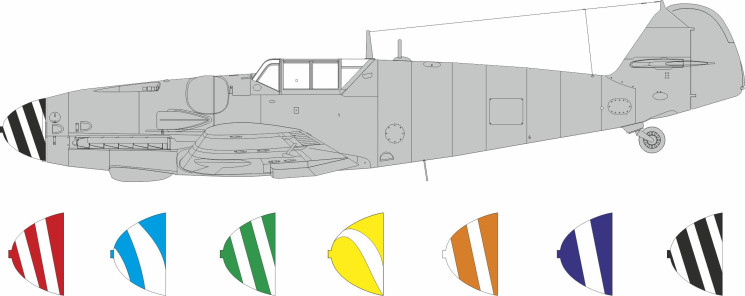 LX012 Маски Bf 109G-5/6 спіралі кока