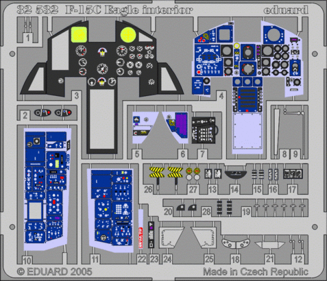 32532 F-15C интерьер 1/32