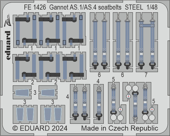 FE1426 Gannet AS.1/AS.4  привязні ремені  STEEL 1/48