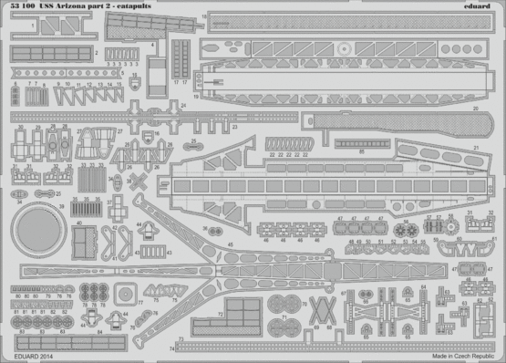 53100 USS Arizona часть 2 - катапульты 1/200