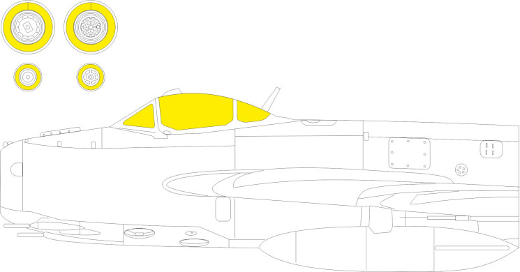 Маски EX958 MiГ-17Ф Tface 1/48