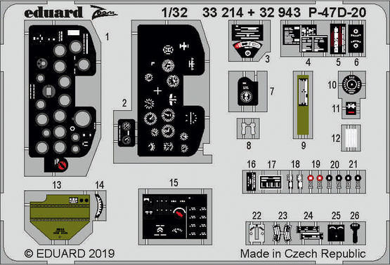 32943 P-47D-20 интерьерr 1/32