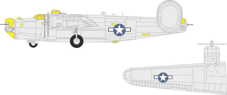 CX696 Маски Національні знаки США для B-24J 1/72