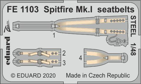 FE1103 Ремені безпеки Spitfire Mk.I STEEL 1/48