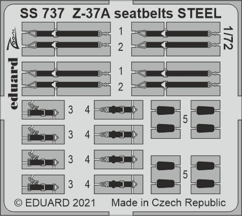 SS737  Z-37A привязные ремни  STEEL 1/72