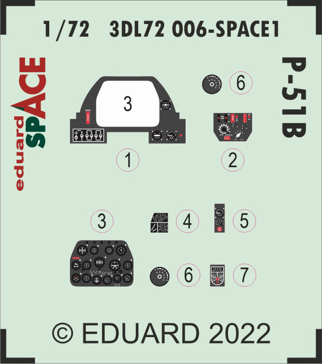 3DL72006 P-51B SPACE 1/72