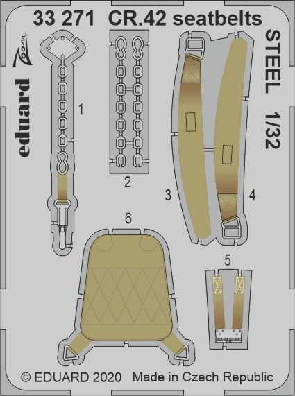 33271  CR.42 привязные ремни  STEEL 1/32