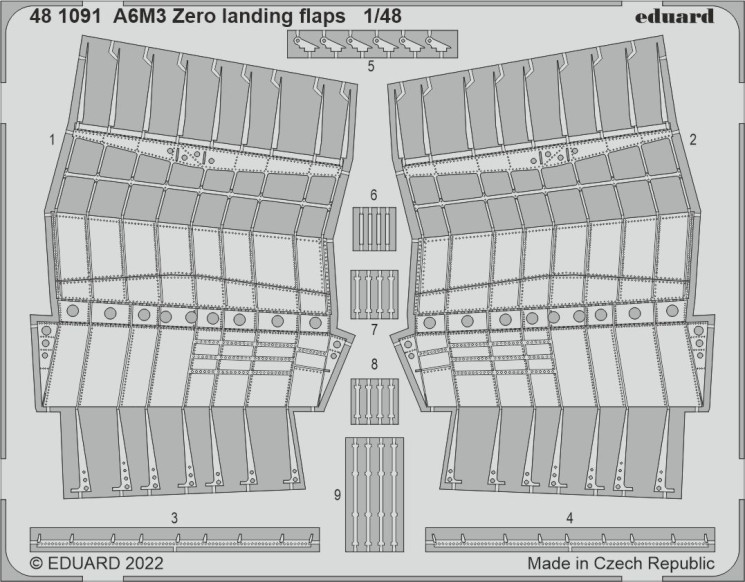481091 A6M3 Zero закрилки 1/48
