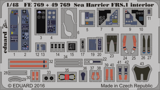 FE769 Sea Harrier FRS.1 интерьер 1/48