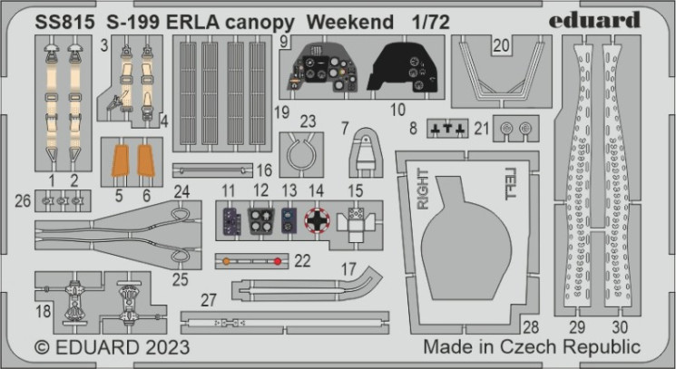 SS815 S-199 Erla ліхтар Weekend 1/72
