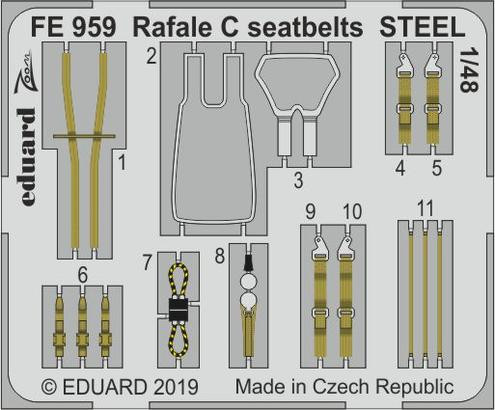 FE959 Rafale C стальные ремни 1/48