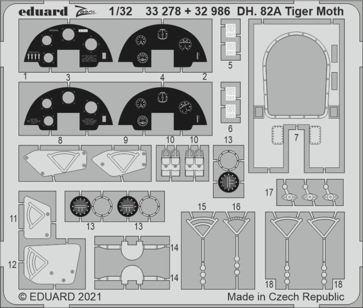 33278  DH. 82A Tiger Moth 1/32