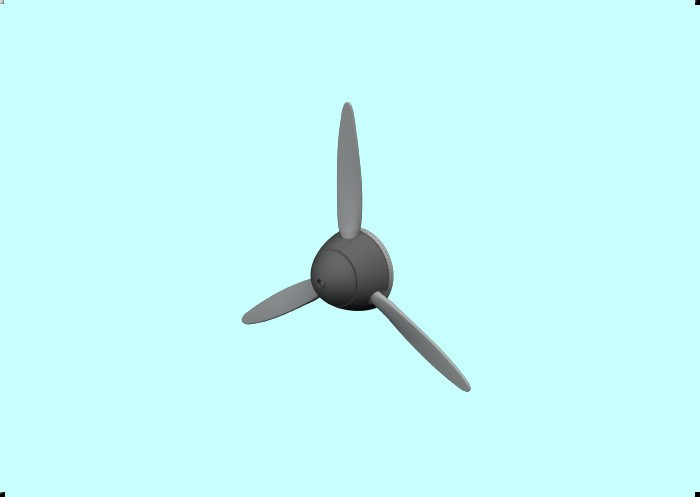 672313 Bf 109F ранній пропелер 3D друк 1/72