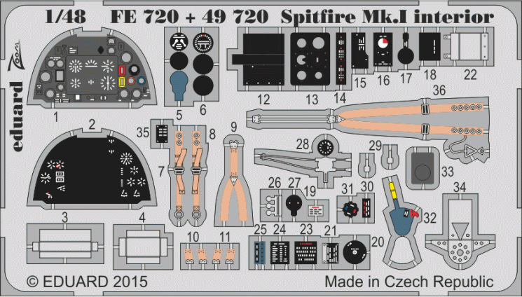 FE720 Інтер'єр Spitfire Mk.I  1/48